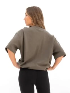 Madison Ultra Oversized T-Shirt - Khaki Brown -BLAKELY CLOTHING SHOP 2671SAFARIGREEN01D