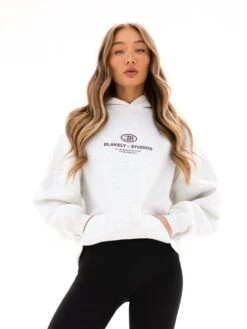 Madison Oversized Hoodie - Marl White -BLAKELY CLOTHING SHOP 2682MARLWHITE03D