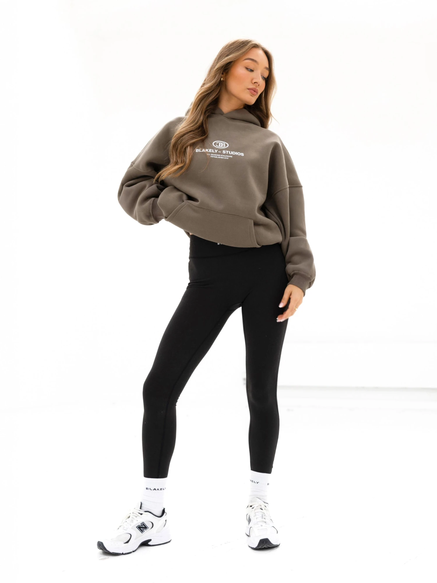 Madison Oversized Hoodie - Khaki Brown Madison Oversized Hoodie - Khaki Brown -BLAKELY CLOTHING SHOP 2682SAFARIGREEN01D