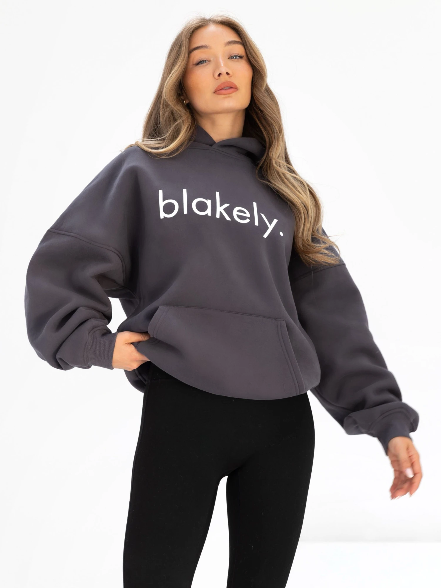 Logo Oversized Hoodie - Charcoal Logo Oversized Hoodie - Charcoal -BLAKELY CLOTHING SHOP 2693IWCHARCOALD 4