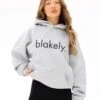 Logo Oversized Hoodie - Marl Grey -BLAKELY CLOTHING SHOP 2693IWMARLGREYlleadnewD