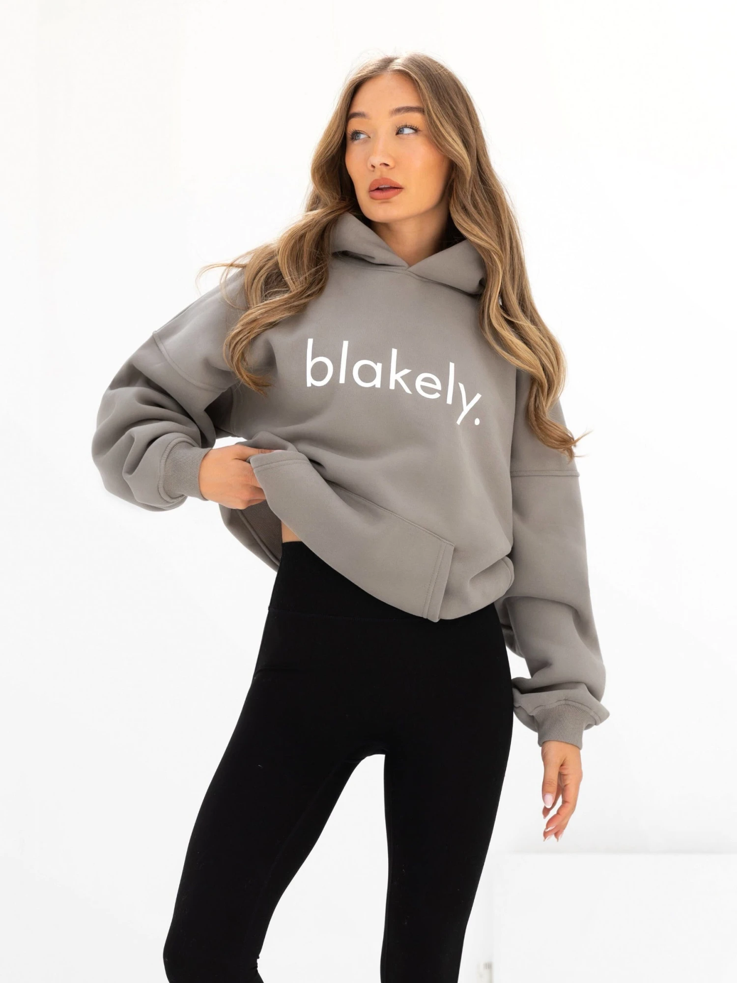 Logo Oversized Hoodie - Washed Khaki Logo Oversized Hoodie - Washed Khaki -BLAKELY CLOTHING SHOP 2693IWWASHEDKHAKID 3