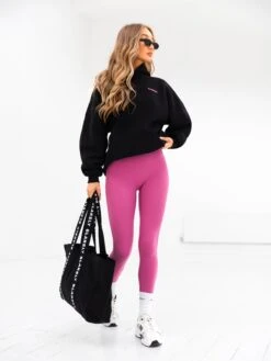 Amelie Oversized Hoodie - Black & Pink -BLAKELY CLOTHING SHOP 2693PBLACK01D