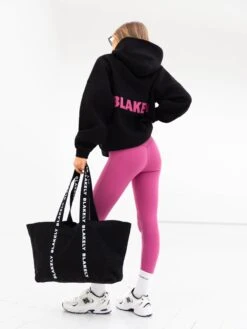 Amelie Oversized Hoodie - Black & Pink -BLAKELY CLOTHING SHOP 2693PBLACK02D