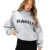 Studio Oversized Hoodie - Marl Grey -BLAKELY CLOTHING SHOP 2693WMARLGREYNEWD