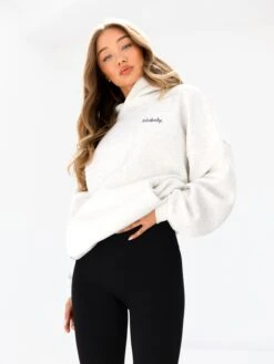 Sami Oversized Hoodie - Marl White -BLAKELY CLOTHING SHOP 2694IWMARLWHITED 4