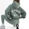 NYC Oversized Hoodie - Sage Green 2 NYC Oversized Hoodie - Sage Green -BLAKELY CLOTHING SHOP 26995SAGE06LEADD