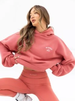 NYC Oversized Hoodie - Sunrise Coral -BLAKELY CLOTHING SHOP 2699TCORAL02D