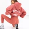 NYC Oversized Hoodie - Sunrise Coral 2 NYC Oversized Hoodie - Sunrise Coral -BLAKELY CLOTHING SHOP 2699TCORAL06LEADD