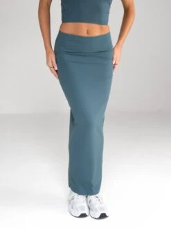 Alessia Maxi Skirt - Dark Teal -BLAKELY CLOTHING SHOP 2738 2DarkTeal 03D