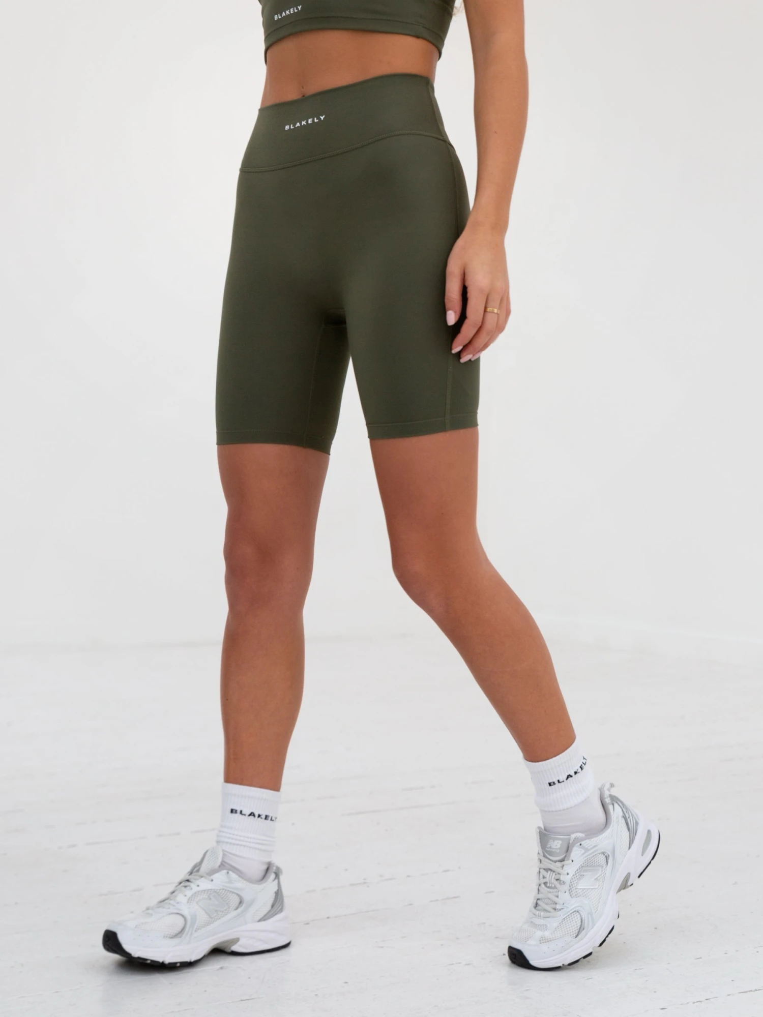 Soft Sculpt Cycling Shorts - Khaki Green Soft Sculpt Cycling Shorts - Khaki Green -BLAKELY CLOTHING SHOP 2742YogaKhaki 07D