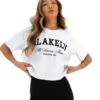 Melrose Cropped T-Shirt - White 2 Melrose Cropped T-Shirt - White -BLAKELY CLOTHING SHOP 2753AWHITE1 06LEADD