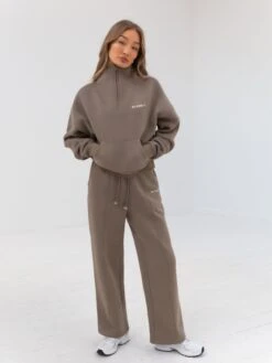 Everyday 1/4 Zip Jumper - Brown -BLAKELY CLOTHING SHOP 2760 ZIP BROWN 06D