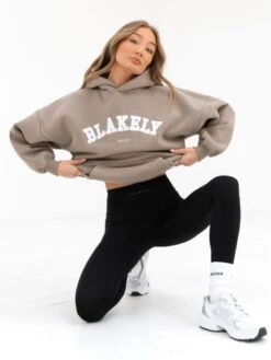 Varsity Oversized Hoodie - Light Beige -BLAKELY CLOTHING SHOP 2829VARLightBeige 05D