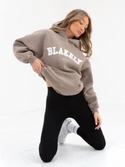 Varsity Oversized Hoodie - Light Beige -BLAKELY CLOTHING SHOP 2829VARLightBeige 08D