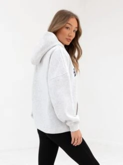 Varsity Oversized Hoodie - Marl White -BLAKELY CLOTHING SHOP 2829VARWMarlWhite 06D