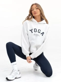Yoga Oversized Hoodie - Marl White -BLAKELY CLOTHING SHOP 2831MWHI D 6