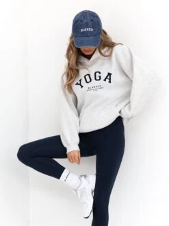 Yoga Oversized Hoodie - Marl White -BLAKELY CLOTHING SHOP 2831MWHI D 7