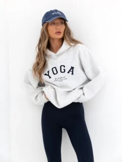 Yoga Oversized Hoodie - Marl White -BLAKELY CLOTHING SHOP 2831MWHI D 9