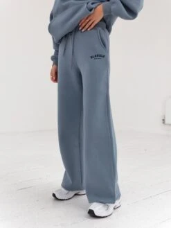 Varsity Wide Leg Sweatpants - Blue -BLAKELY CLOTHING SHOP 2848VARW BlueD 1