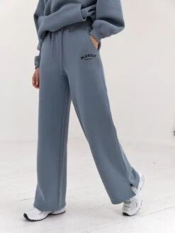 Varsity Wide Leg Sweatpants - Blue -BLAKELY CLOTHING SHOP 2848VARW BlueD