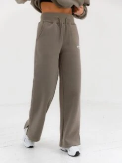 Varsity Wide Leg Sweatpants - Safari Green -BLAKELY CLOTHING SHOP 2848VARW D 4