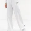 Varsity Wide Leg Sweatpants - Marl White -BLAKELY CLOTHING SHOP 2848VARW GreyD