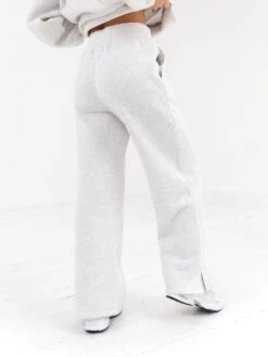 Varsity Wide Leg Sweatpants - Marl White 4 Varsity Wide Leg Sweatpants - Marl White -BLAKELY CLOTHING SHOP 2848VARW GreyD 4