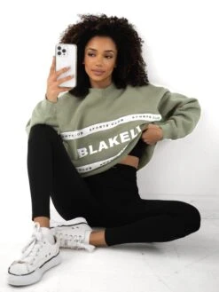 Serena Oversized Jumper - Olive -BLAKELY CLOTHING SHOP 2923BOlive 03D