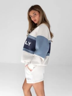 Alpine Oversized Jumper - Navy/Chalk 6 Alpine Oversized Jumper - Navy/Chalk -BLAKELY CLOTHING SHOP 2923LightBlue 01D