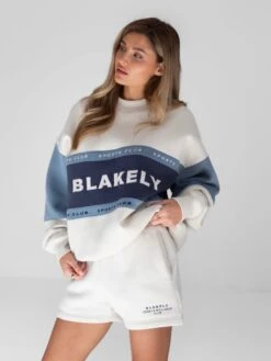 Alpine Oversized Jumper - Navy/Chalk 5 Alpine Oversized Jumper - Navy/Chalk -BLAKELY CLOTHING SHOP 2923LightBlue 05D