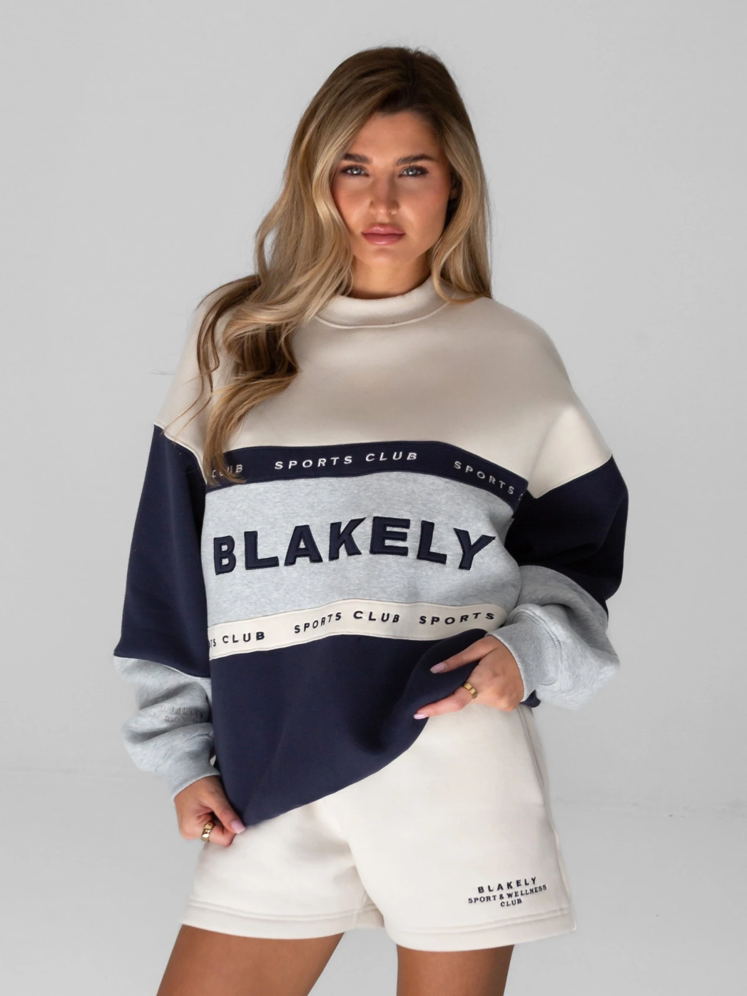 Alpine Oversized Jumper - Light Grey Alpine Oversized Jumper - Light Grey -BLAKELY CLOTHING SHOP 2923Navy 01LEADD