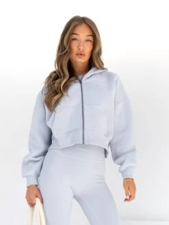 Blakely Full Zip Hoodie - Pale Blue