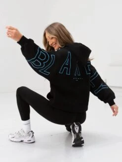 Embroidered Isabel Oversized Hoodie - Electric Blue -BLAKELY CLOTHING SHOP 3038CELECTRICBLUED 3