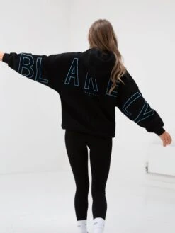 Embroidered Isabel Oversized Hoodie - Electric Blue -BLAKELY CLOTHING SHOP 3038CELECTRICBLUED 4