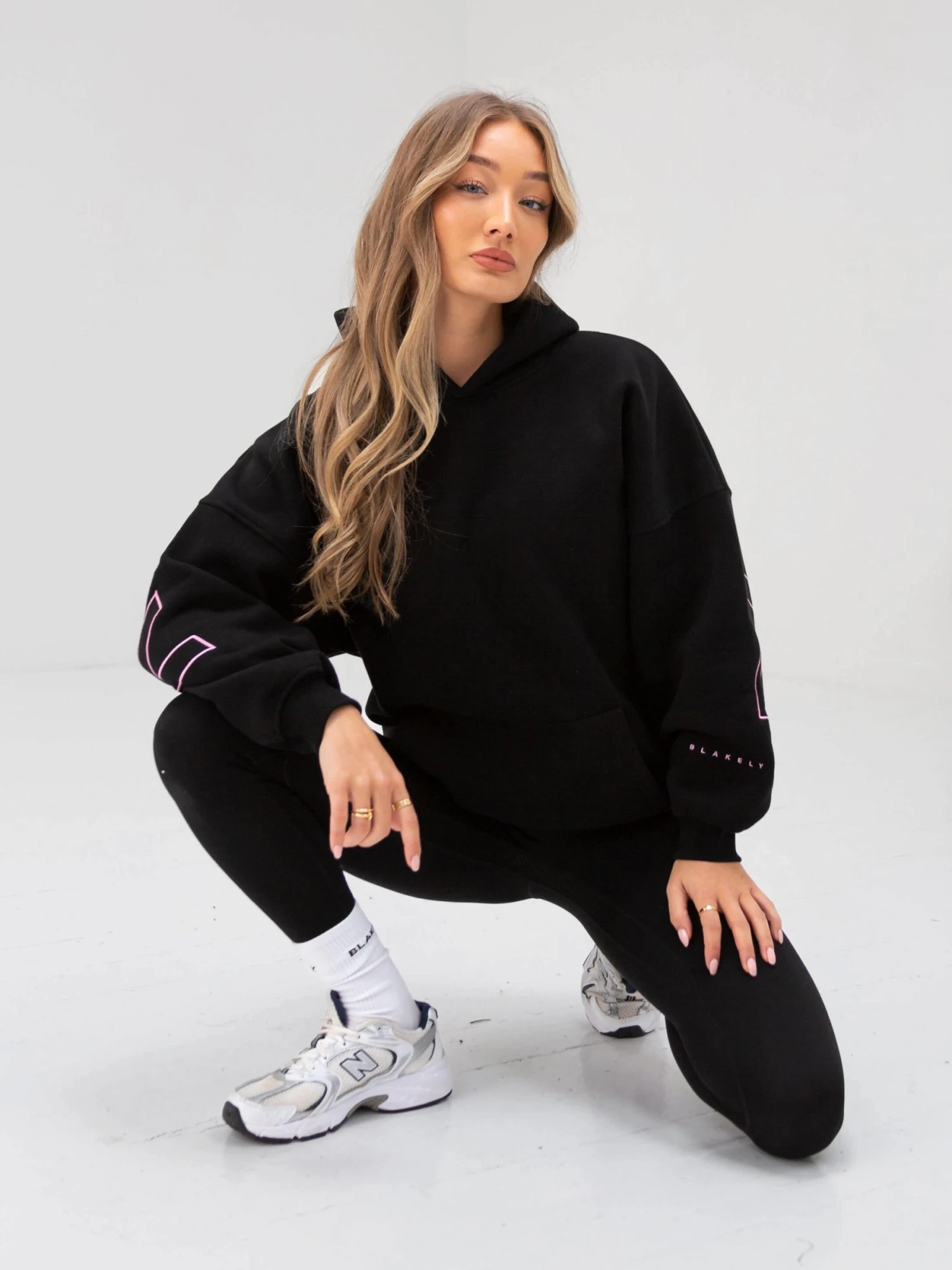 Embroidered Isabel Oversized Hoodie - Ultra Pink Embroidered Isabel Oversized Hoodie - Ultra Pink -BLAKELY CLOTHING SHOP 3038CULTRAPINKD 1