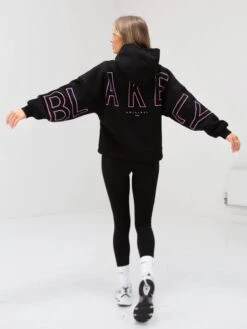 Embroidered Isabel Oversized Hoodie - Ultra Pink 4 Embroidered Isabel Oversized Hoodie - Ultra Pink -BLAKELY CLOTHING SHOP 3038CULTRAPINKD 4