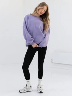 Embroidered Isabel Oversized Jumper - Lilac 5 Embroidered Isabel Oversized Jumper - Lilac -BLAKELY CLOTHING SHOP 3039TLILACD 3