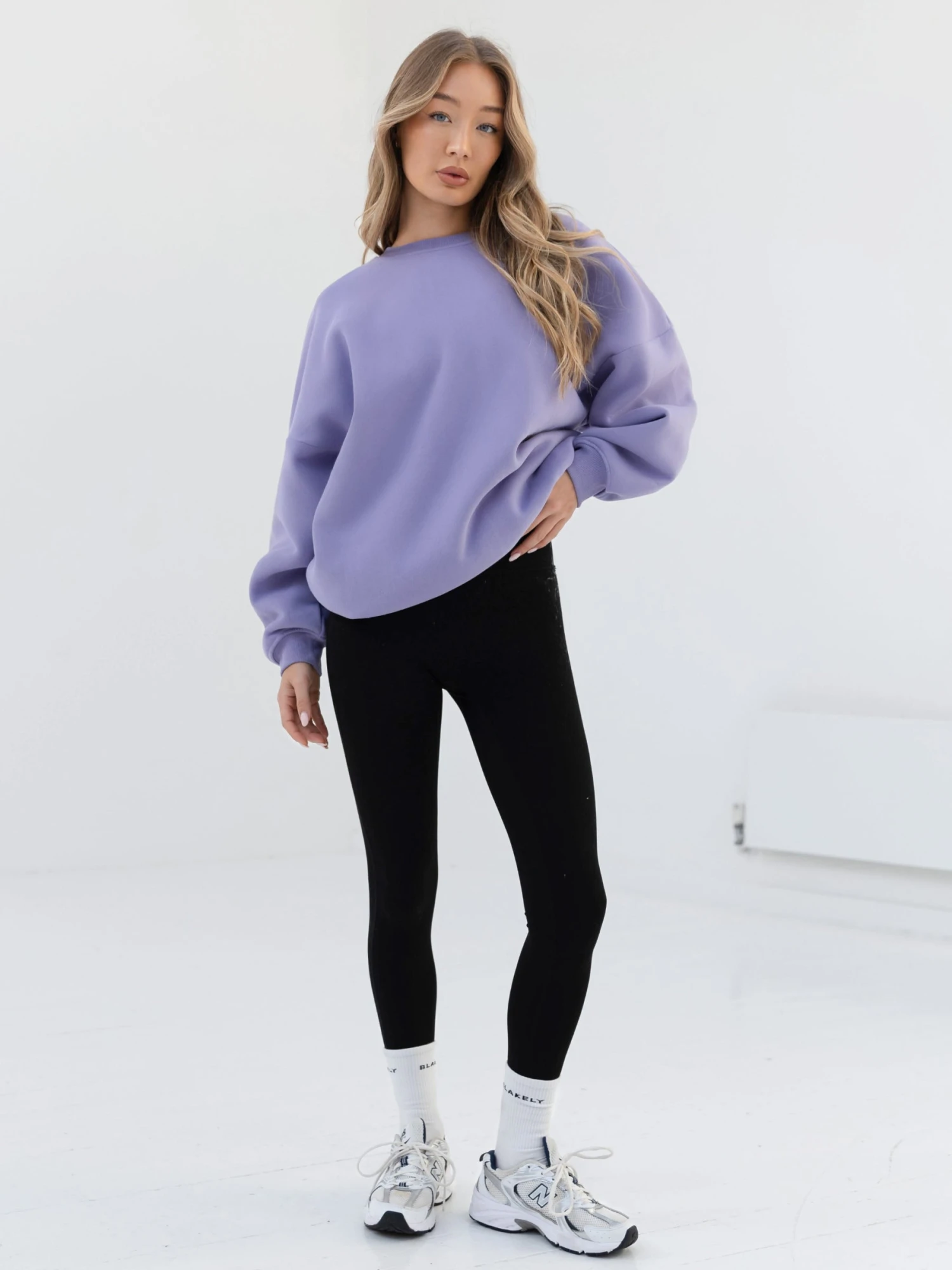 Embroidered Isabel Oversized Jumper - Lilac Embroidered Isabel Oversized Jumper - Lilac -BLAKELY CLOTHING SHOP 3039TLILACD 4