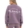 Active Studios Oversized Jumper - Grape -BLAKELY CLOTHING SHOP 3057APLUM03LEADD