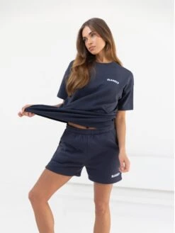 Cloud Print Oversized T-Shirt - True Navy 7 Cloud Print Oversized T-Shirt - True Navy -BLAKELY CLOTHING SHOP 3124 3Navy 03D