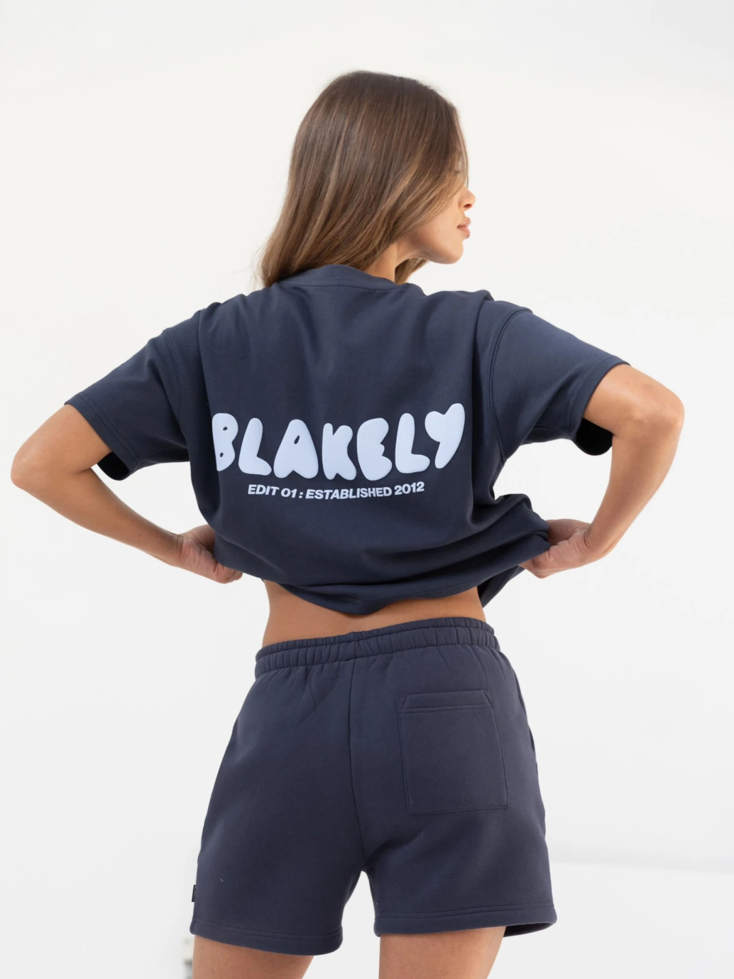 Cloud Print Oversized T-Shirt - True Navy Cloud Print Oversized T-Shirt - True Navy -BLAKELY CLOTHING SHOP 3124 3Navy 06LEADD