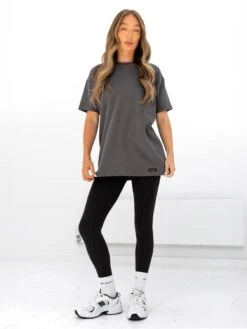 Olivia Oversized T-Shirt - Charcoal -BLAKELY CLOTHING SHOP 3124CHARCOALD 4