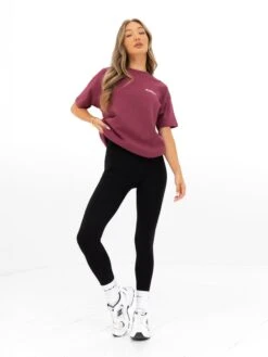 Amelie Oversized T-Shirt - Dark Pink -BLAKELY CLOTHING SHOP 3124ODARKPINK01D