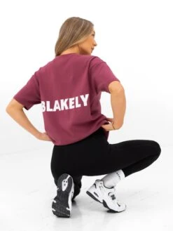 Amelie Oversized T-Shirt - Dark Pink -BLAKELY CLOTHING SHOP 3124ODARKPINK03D