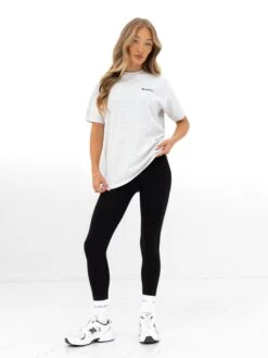 Amelie Oversized T-Shirt - Marl Grey -BLAKELY CLOTHING SHOP 3124OMARLGREY05D