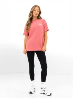 Amelie Oversized T-Shirt - Sunrise Coral -BLAKELY CLOTHING SHOP 3124OSUNRISECORAL06D