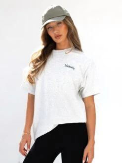 Sami Oversized T-Shirt - Marl White 6 Sami Oversized T-Shirt - Marl White -BLAKELY CLOTHING SHOP 3125IWMARLWHITED 4
