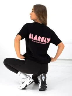 Cloud Print Oversized T-Shirt - Black -BLAKELY CLOTHING SHOP 3126 3BLACK02D