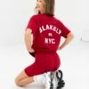 NYC Oversized T-Shirt - Cherry Red 2 NYC Oversized T-Shirt - Cherry Red -BLAKELY CLOTHING SHOP 3128WRED02D